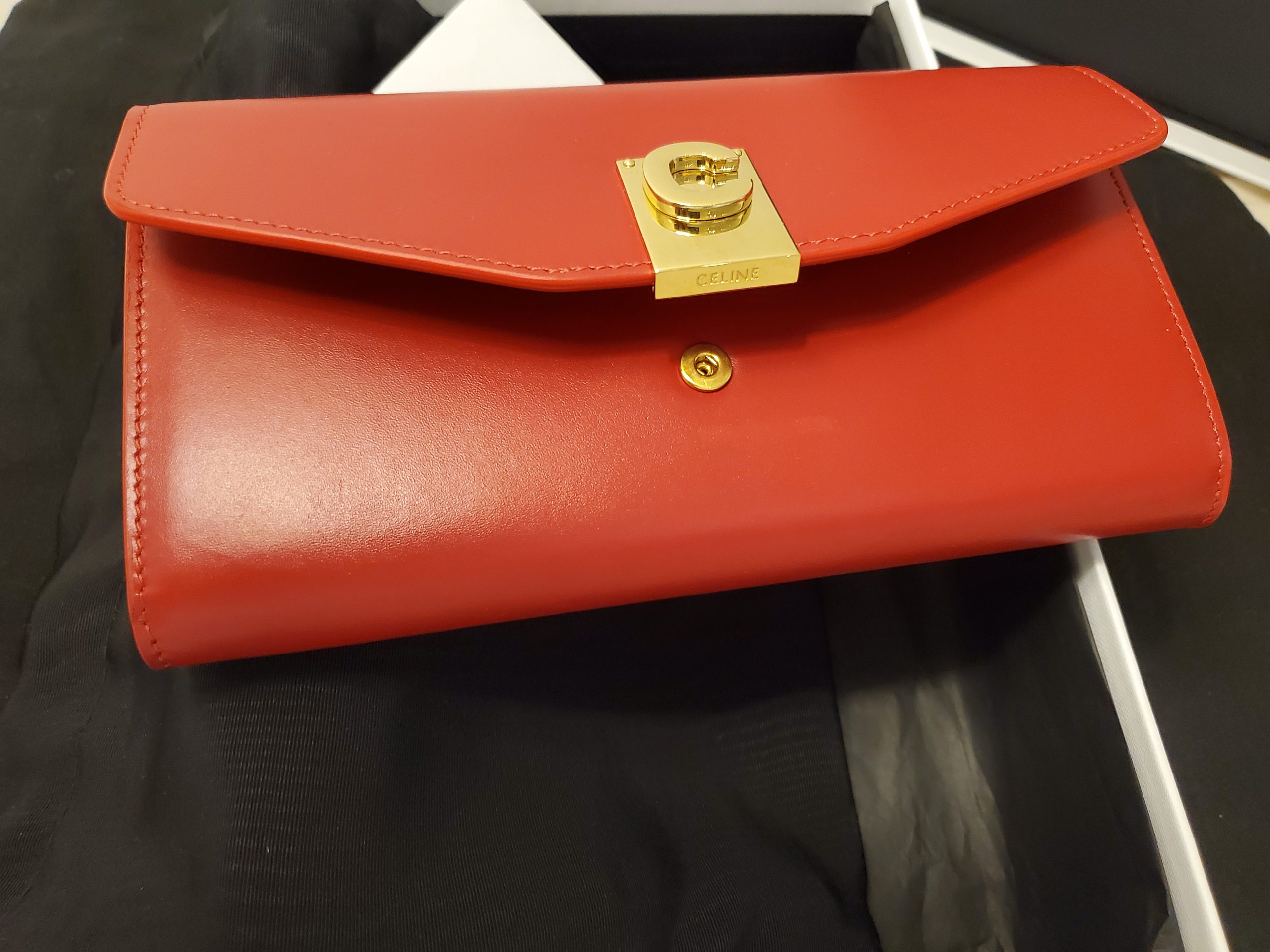 CELINE Red Wallet on Chain Bag - Yah-bu