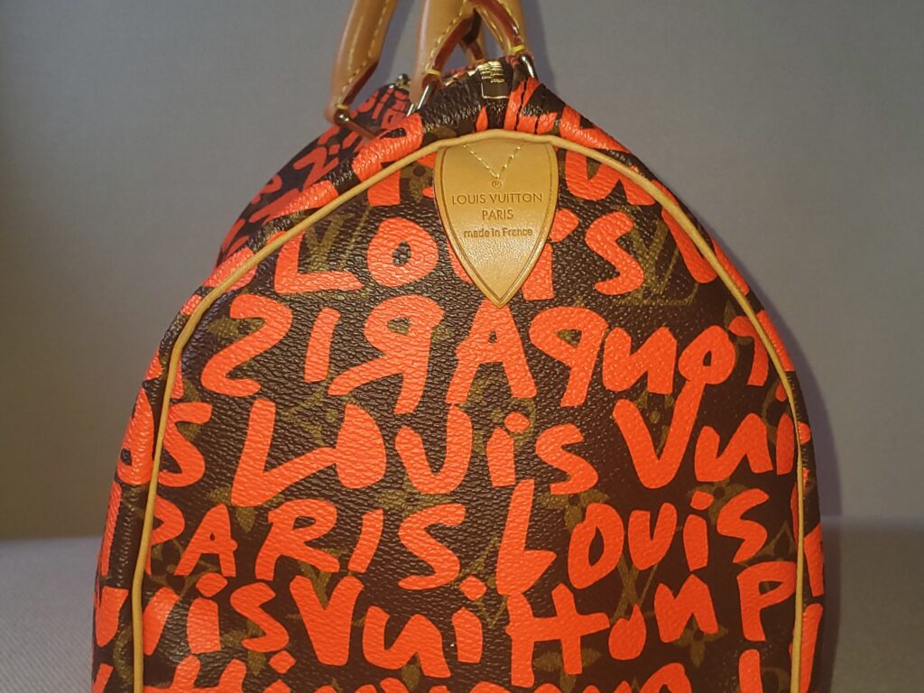 LOUIS VUITTON Monogram Graffiti Speedy 30 Hand Bag Orange M93705 LV Auth  25731A